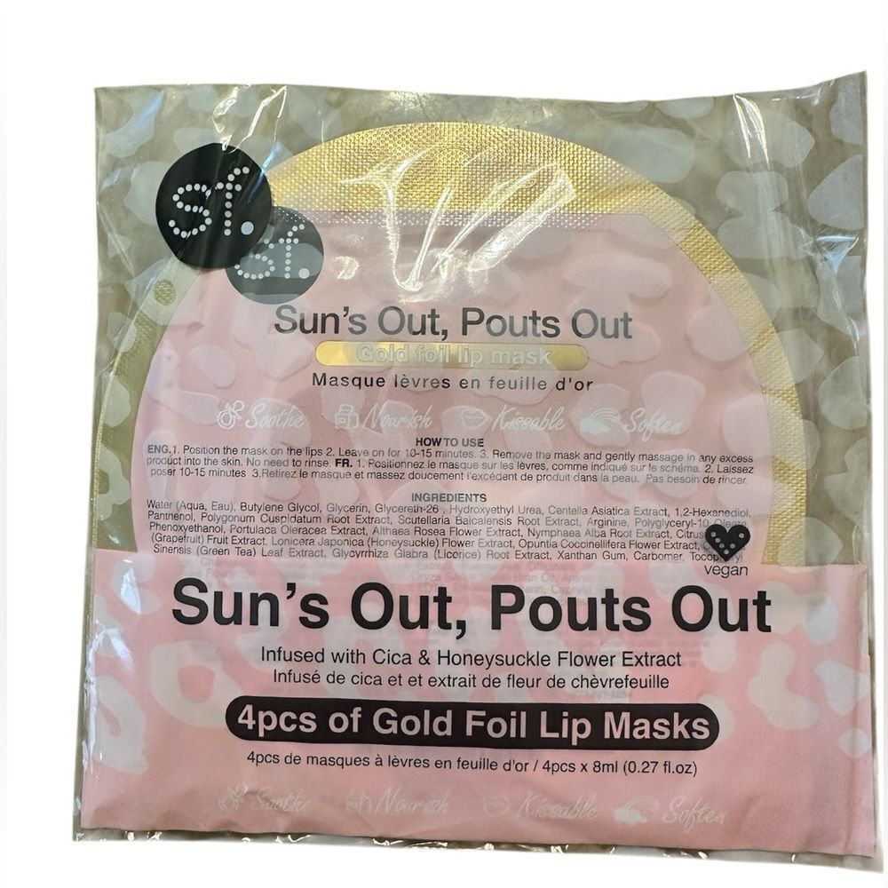 Gold Foil Lip Masks - 4pcs